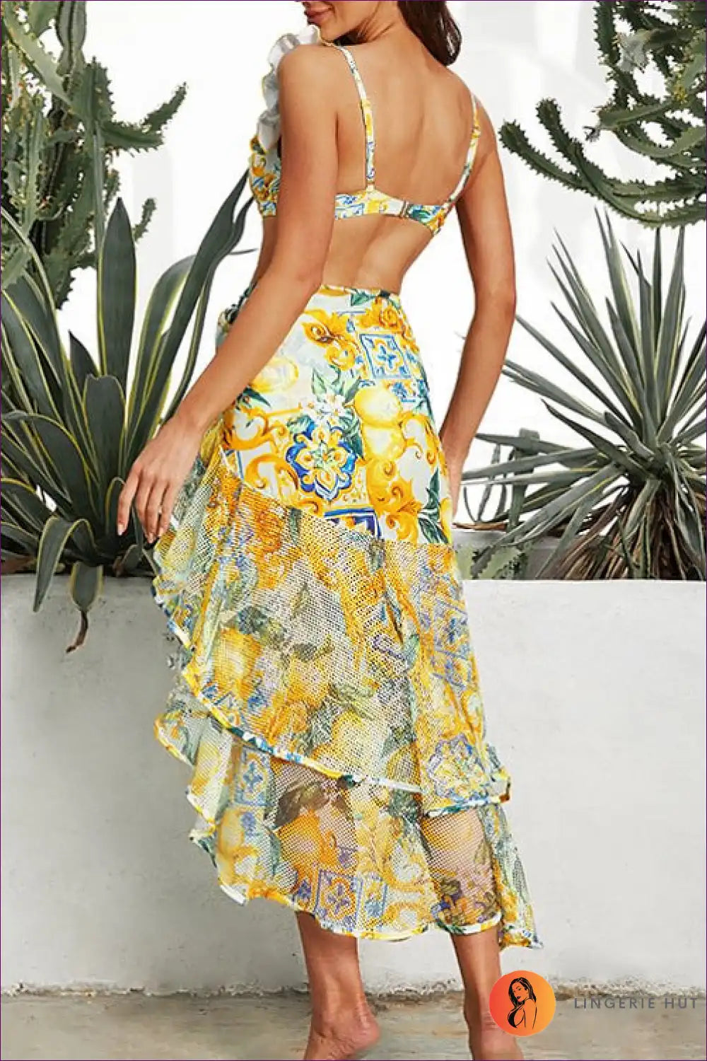 Levoire | Boho Blossom Bikini Jupes Set - Ambiance de vacances Couverture multicolore