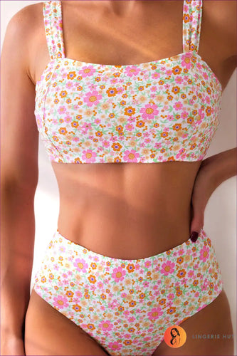 Levoire | Boho Blossom Bikini taille haute - Créez une ambiance estivale