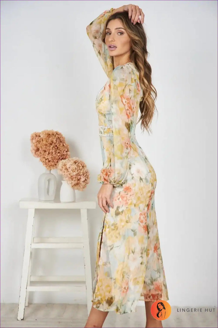 Levoire | Robe Maxi Boho Fleurie – Élégance de Vacances
