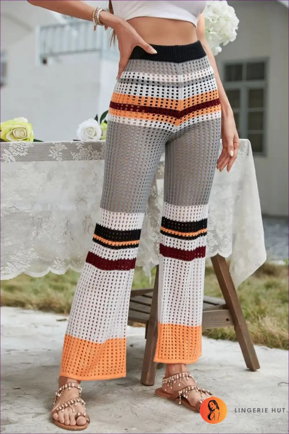 Levoire | Boho Tricot Jupe – Bohème Chic Gris