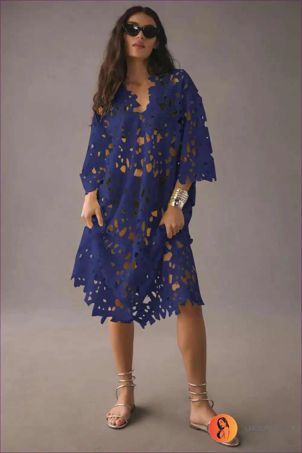 Levoire | Robe longue à bretelles en crochet boho - élégance sans effort Une taille Mereneito