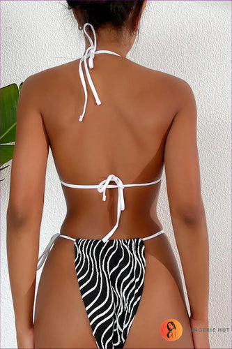 Levoire | Boho Rayé Découpé Bikini – Ambiance d'été