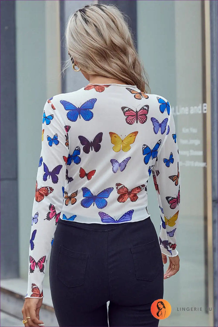 Levoire | Rêves de papillon top en dentelle - Élégance décontractée