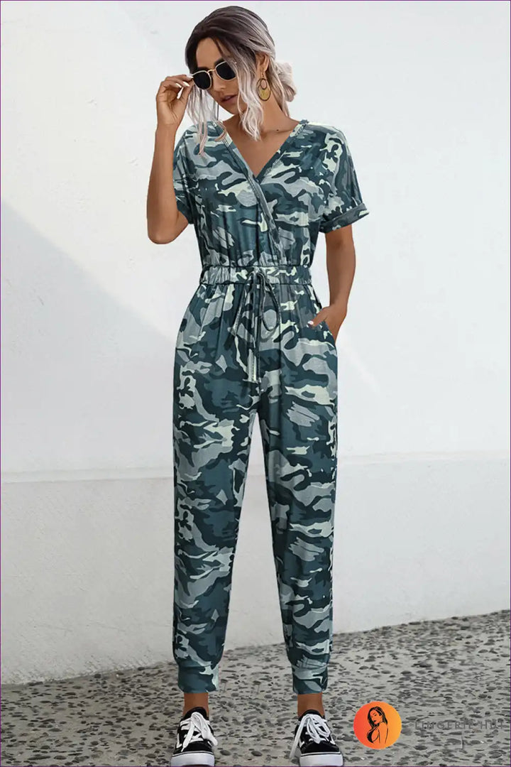 Levoire | Camo V décolleté Robe de Liage - Facilité d'Été Gris