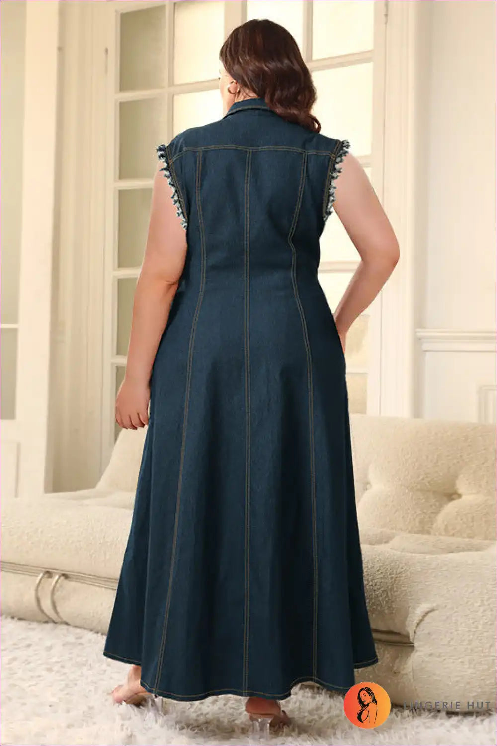 Levoire | Rento robe en jean avec col – Vent d'été