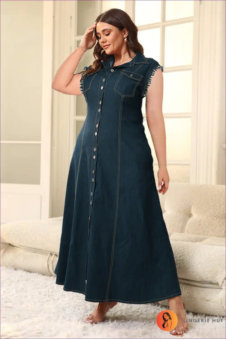 Levoire | Rento robe en jean avec col – Vent d'été