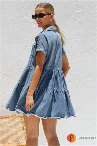 Levoire | Rentoa Denim A-ligne Robe – Style d'été sans effort