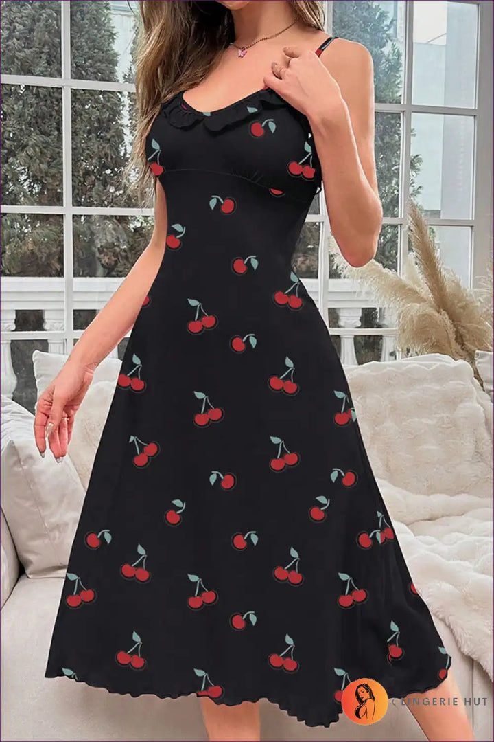 Levoire | Charmant motif cerise chemise de nuit - De doux rêves en attente