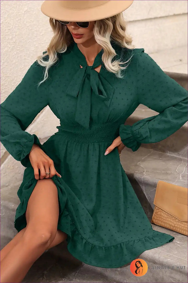 Levoire | Robe en papillon de couleur bordeaux élégante Vert