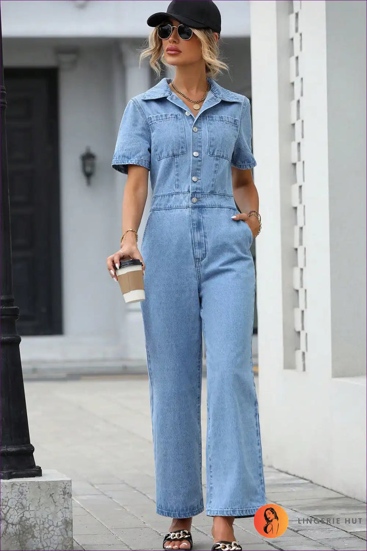 Levoire | Combinaison en denim élégante - Élégance sans effort Bleu