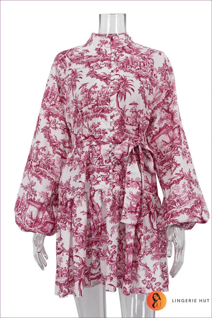 Levoire | Robe mini à motifs floraux élégante - élégance sans effort Rot