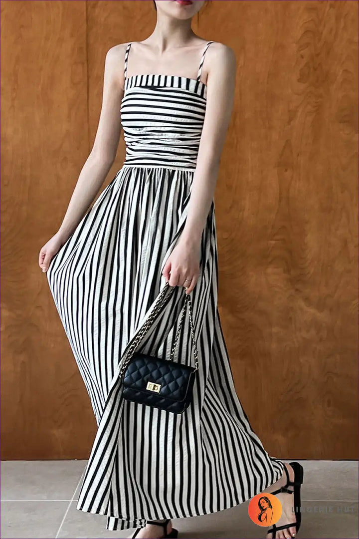 Levoire | Robe midi rayée élégante | Élégance sans effort