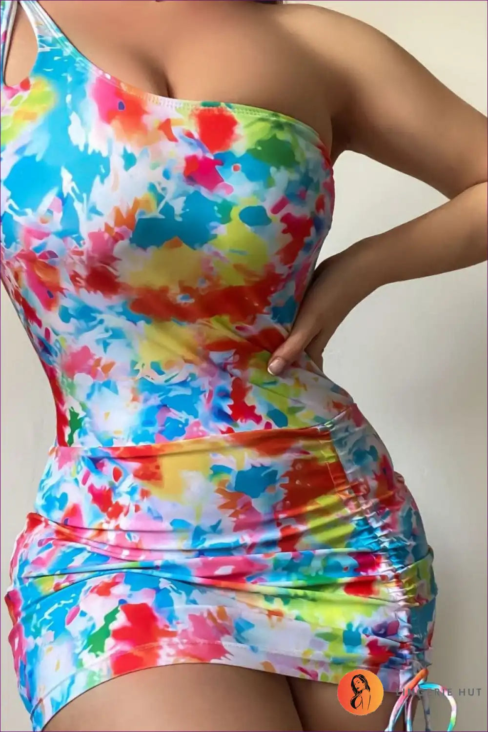 Levoire | Robe Bodycon Tie-Dye Colorée – Glamour d'Été