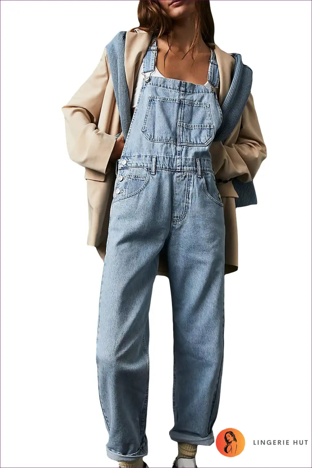 Levoire | Denim Delight Salopette - Sans Effort Élégant Bleu clair