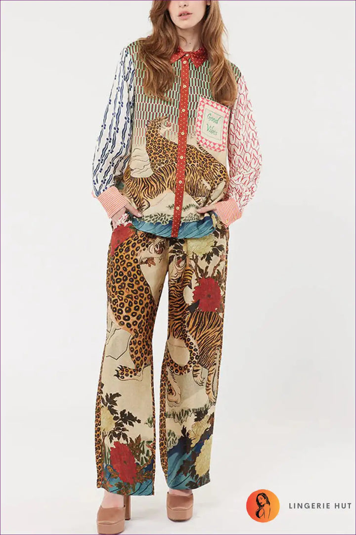 Levoire | Eklectic Safari Ensemble de robe Unelmapuku - Motifs audacieux pour une conscience de mode intrépide Moni