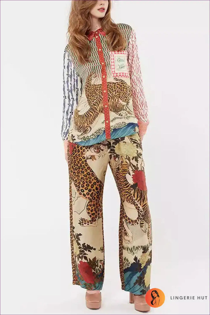 Levoire | Eklectic Safari Ensemble de robe Unelmapuku - Motifs audacieux pour une conscience de mode intrépide