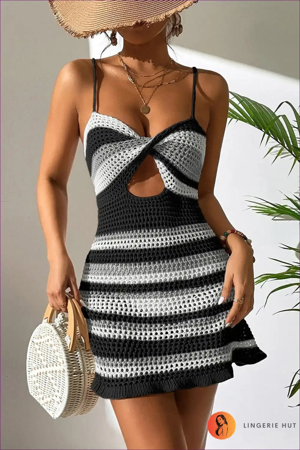 Levoire | Roulé Élégant Robe de Plage - Essentiel d'Été Noir