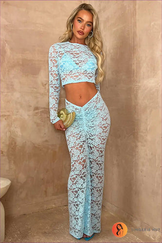 Levoire | Robe en dentelle sans effort Ensemble Co Ord - Élégance sexy