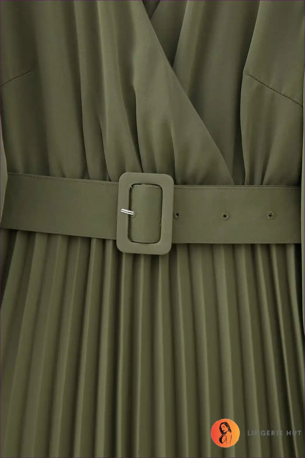Levoire | Élégante robe plissée avec ceinture design | Style de bureau intemporel