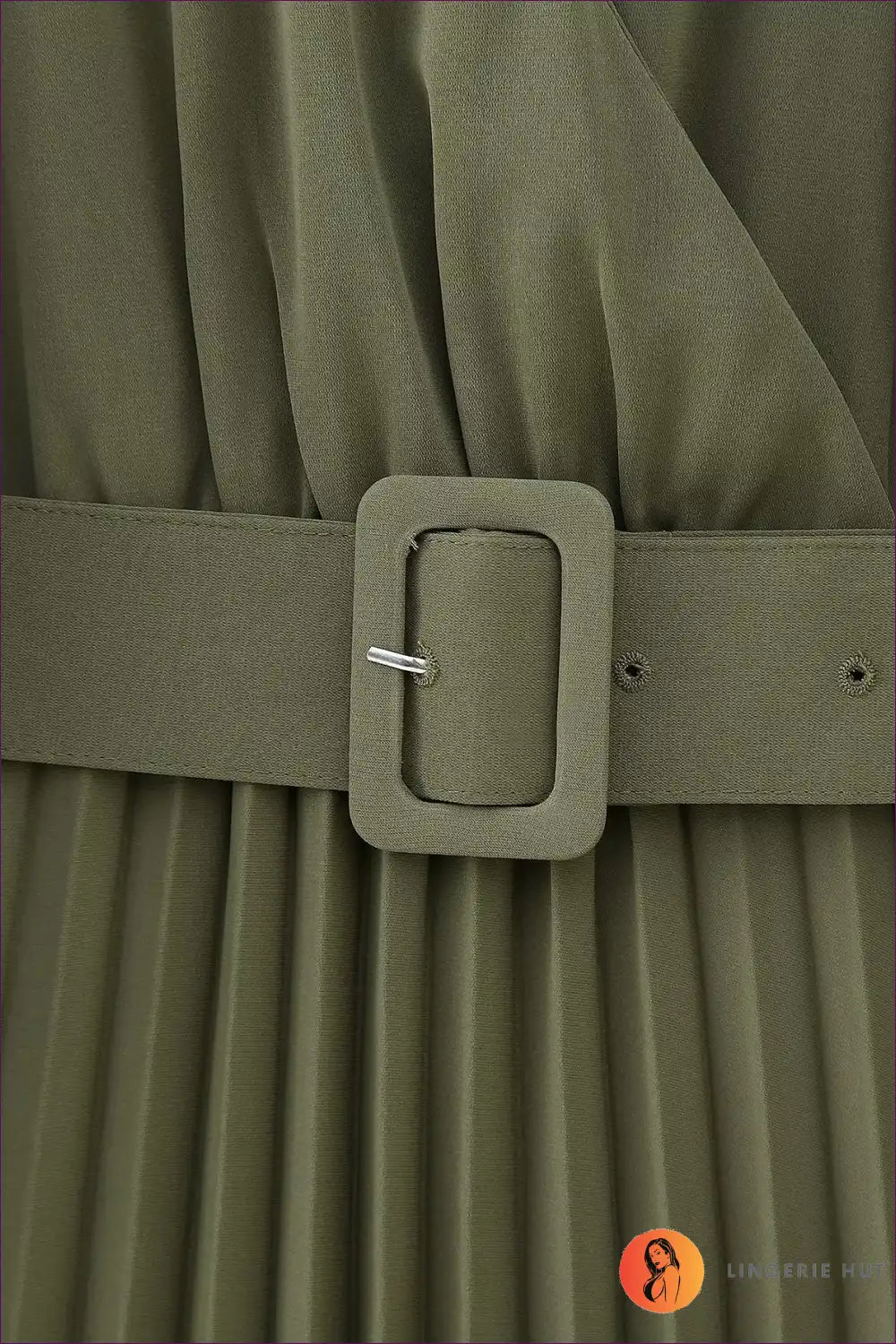 Levoire | Élégante robe plissée avec ceinture design | Style de bureau intemporel
