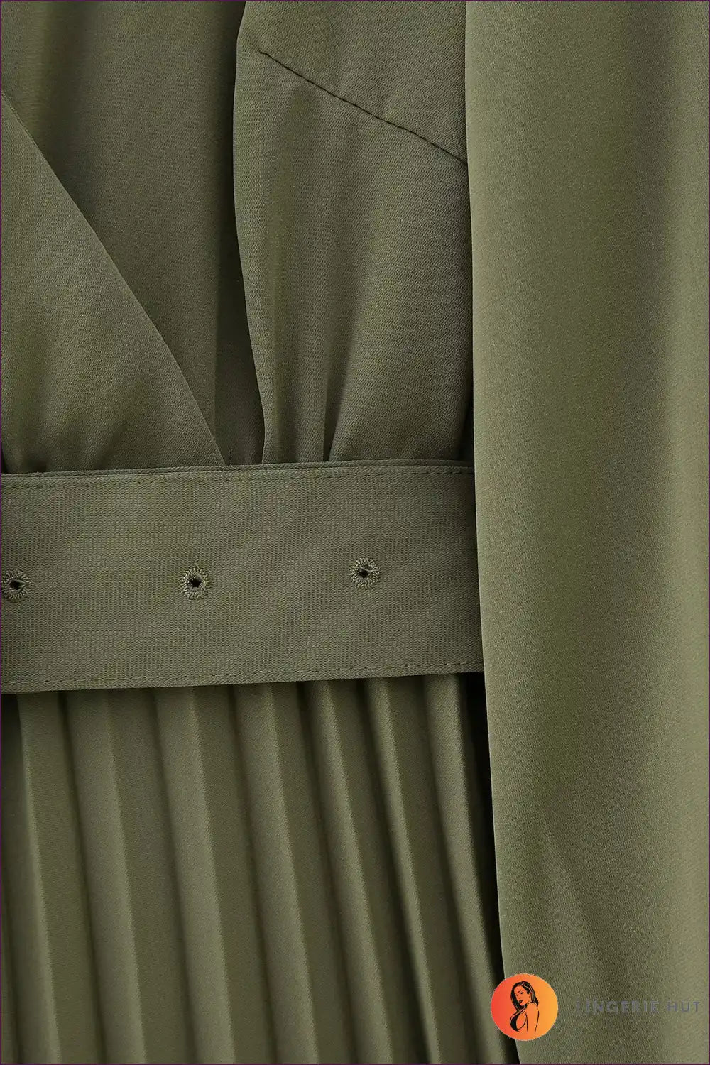 Levoire | Élégante robe plissée avec ceinture design | Style de bureau intemporel
