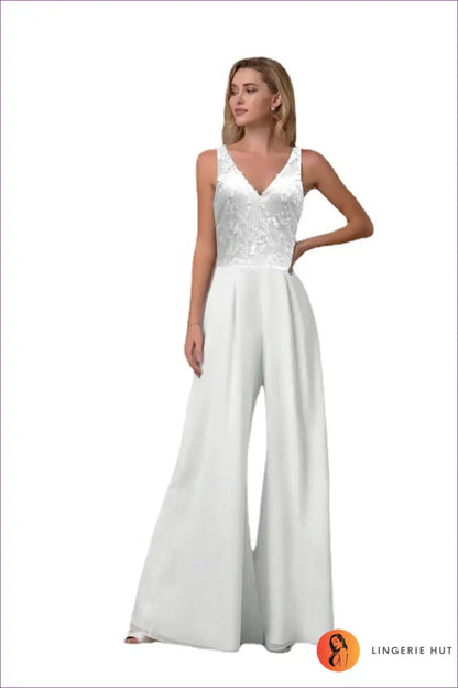 Levoire | Élégant Robe Combinaison en Chiffon - Élégance d'Été Blanc