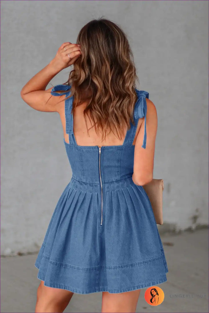 Levoire | Robe Cami Denim Élégante – Chic d'Été