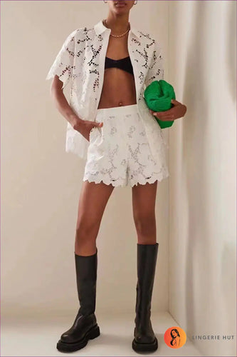 Levoire | Ensemble de col brodé élégant – Été Chic