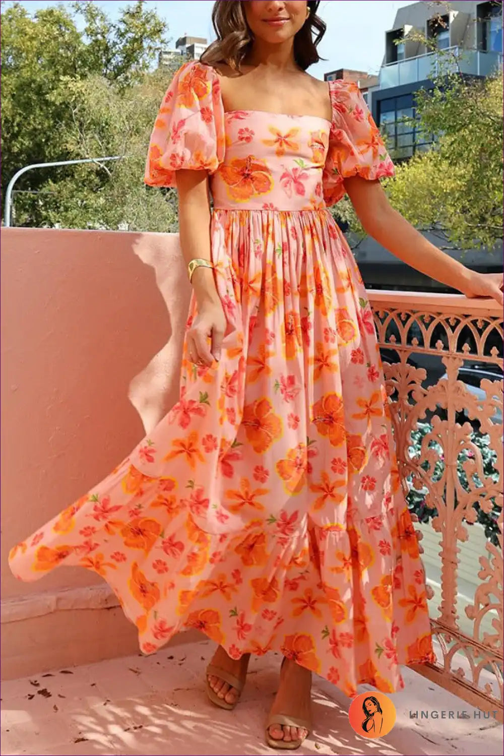 Levoire | Élégante Robe Maxi Fleurie - Romance d'Été Moni