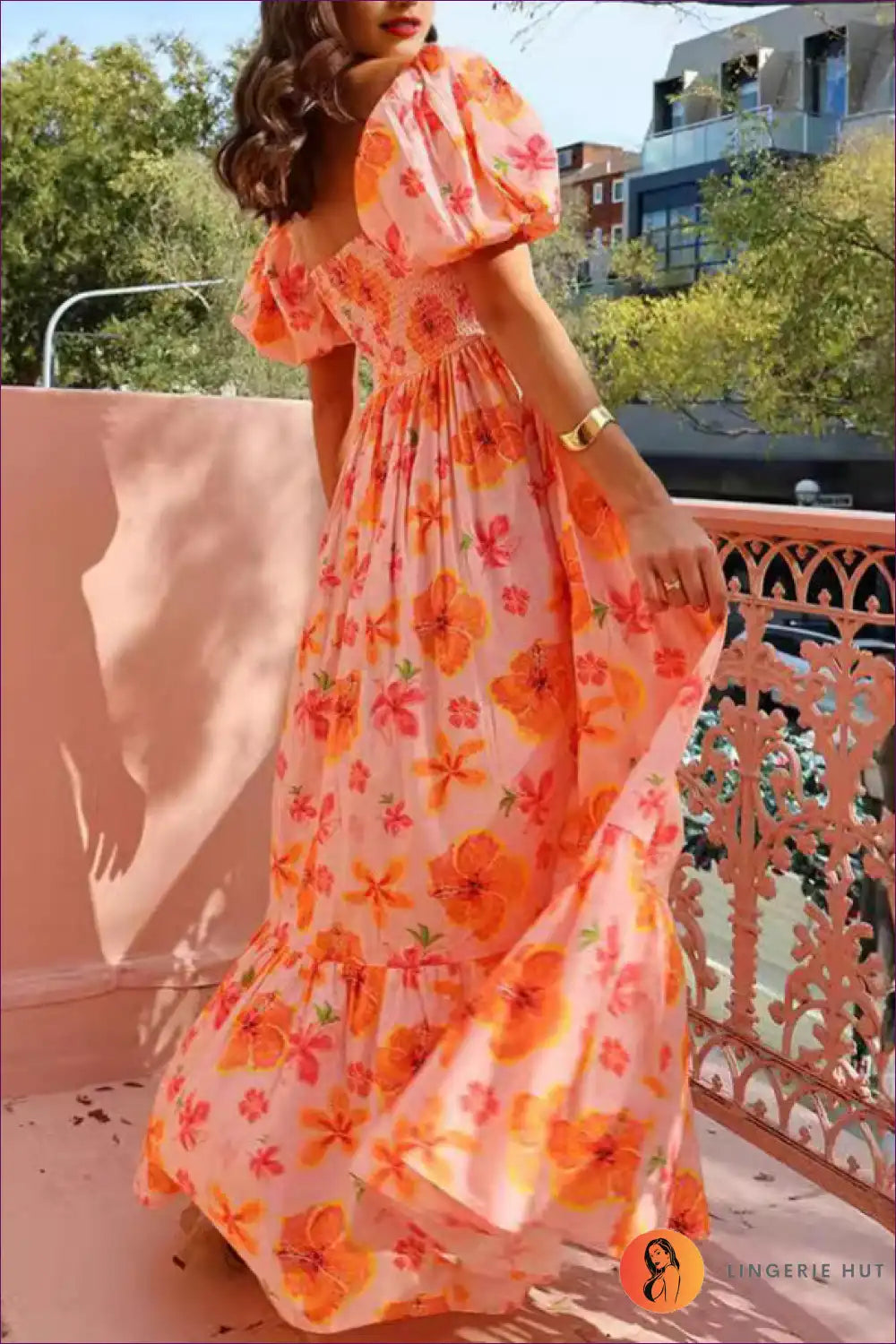 Levoire | Élégante Robe Maxi Fleurie - Romance d'Été