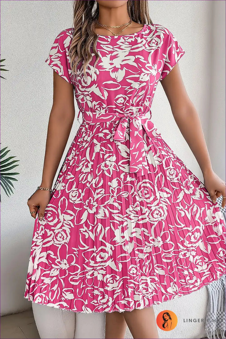 Levoire | Robe en Fonkie à Fleurs Élégante - Notre style d'été Rot
