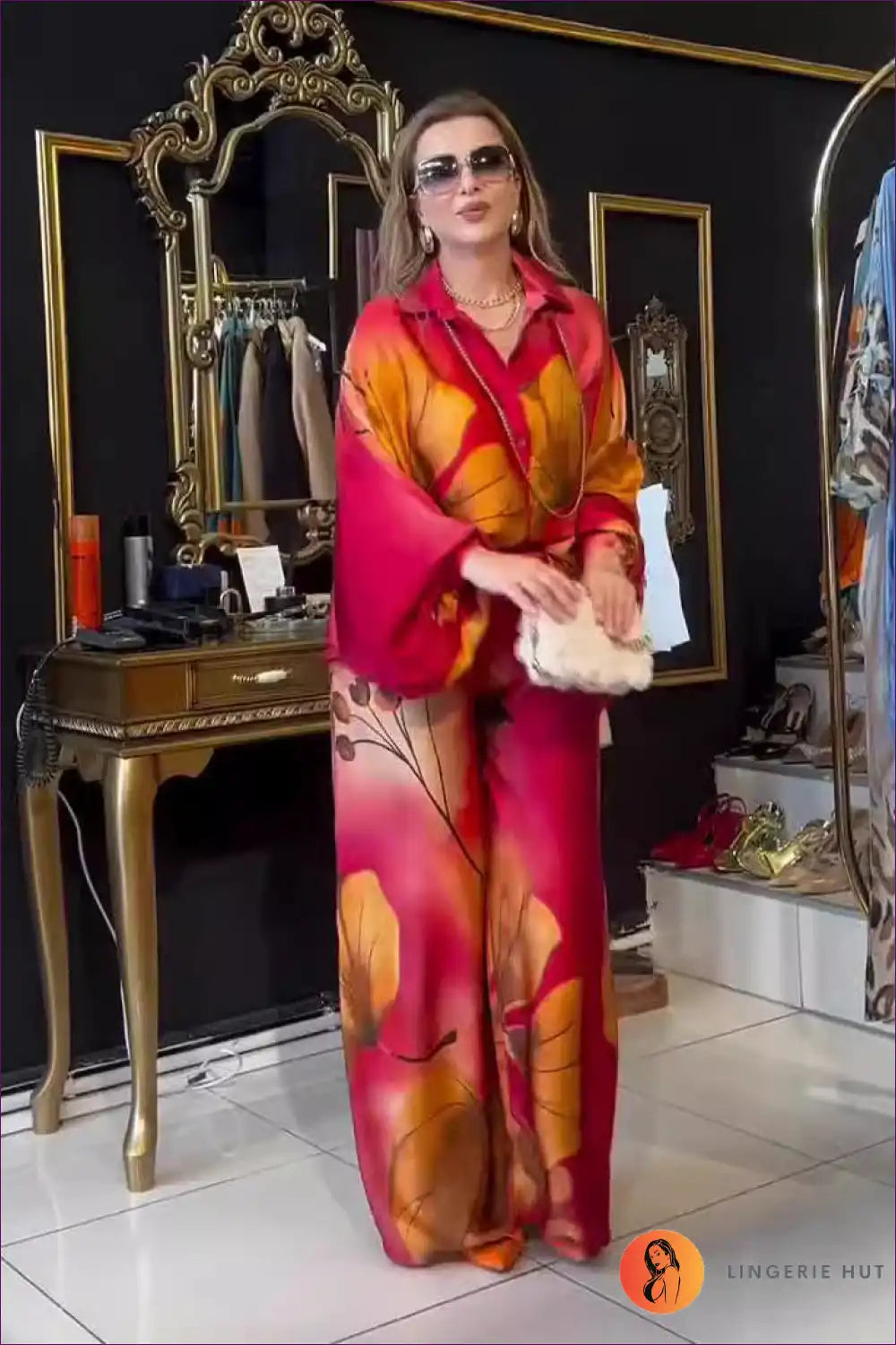 Levoire | Robe Maxi Élégante à Imprimé Floral – Expression Audacieuse & Luxueuse