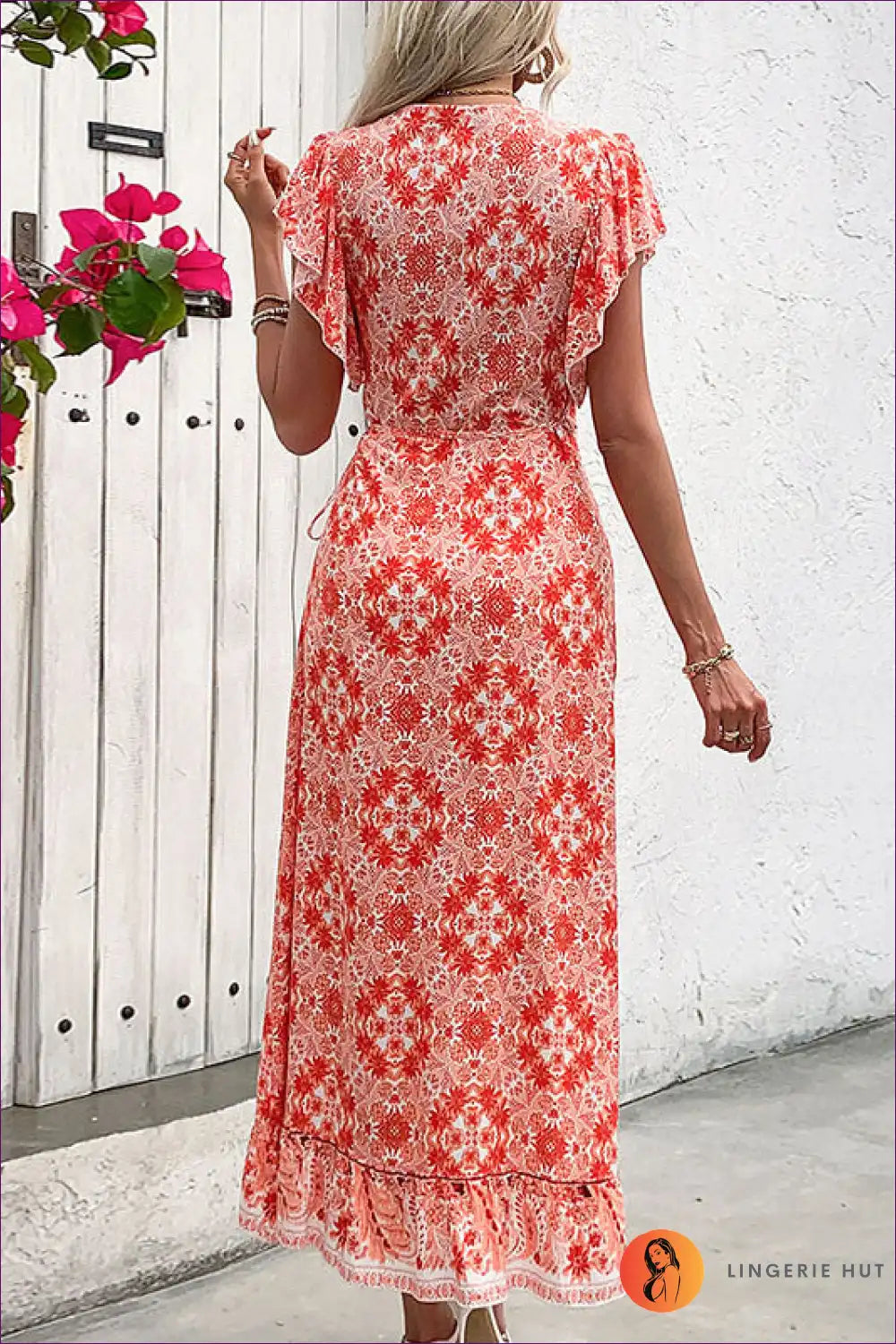 Levoire | Élégant Robe Maxi Fendue Fleurie - Boho & Vacances