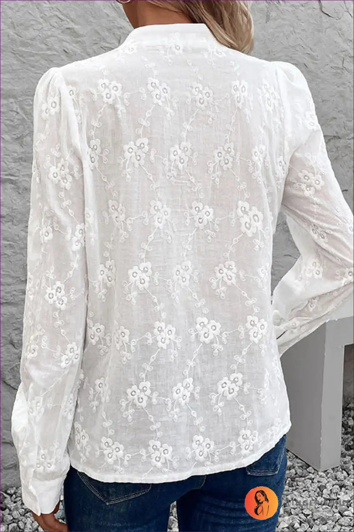 Levoire | Élégant Chemise Jacquard à Boutons - Élégance Printanière