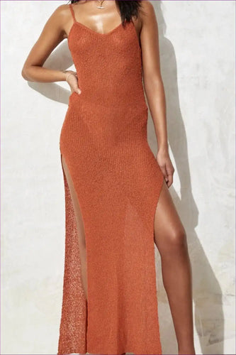 Levoire | Robe Maxi en Tricot Rost Élégante - Boho Chic