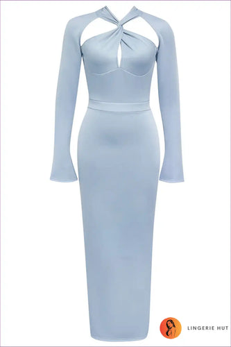 Levoire | Robe de soirée coupe bleu ciel élégante - Style luxueux