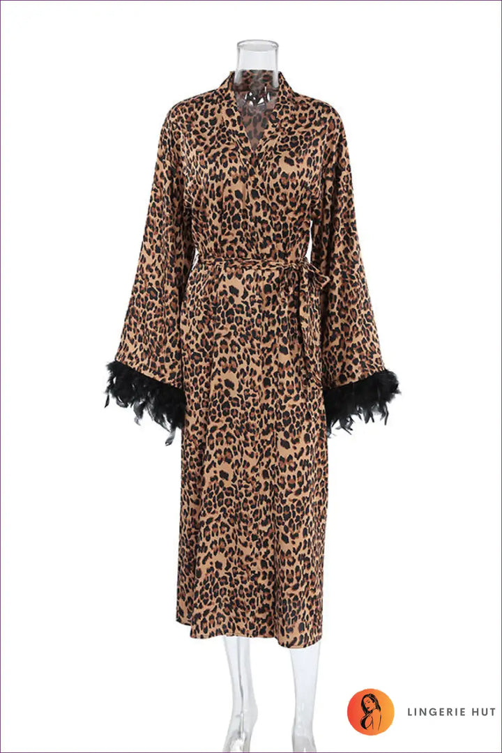 Levoire | Veste Maxi Imprimée Léopard Intense - Glamour Audacieux Leopardi