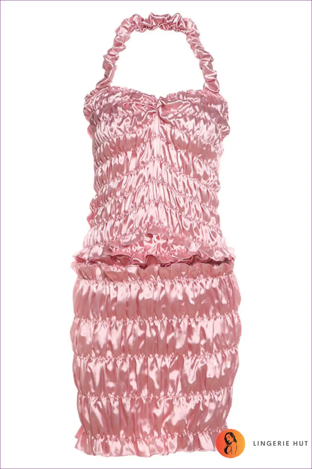 Levoire | Ensemble Deux Pièces Frange Rose Ludique - Style Romantique Élégant Rosa