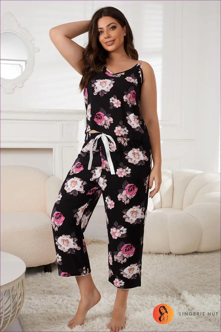 Levoire | Floral Bliss Grande Taille Pyjamas - Détente dans le luxe