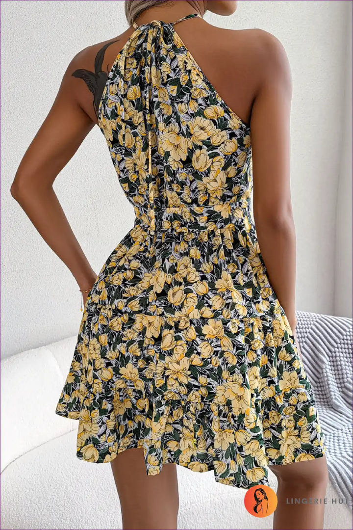 Levoire | Robe d'été en chiffon à motifs - Robe élégante