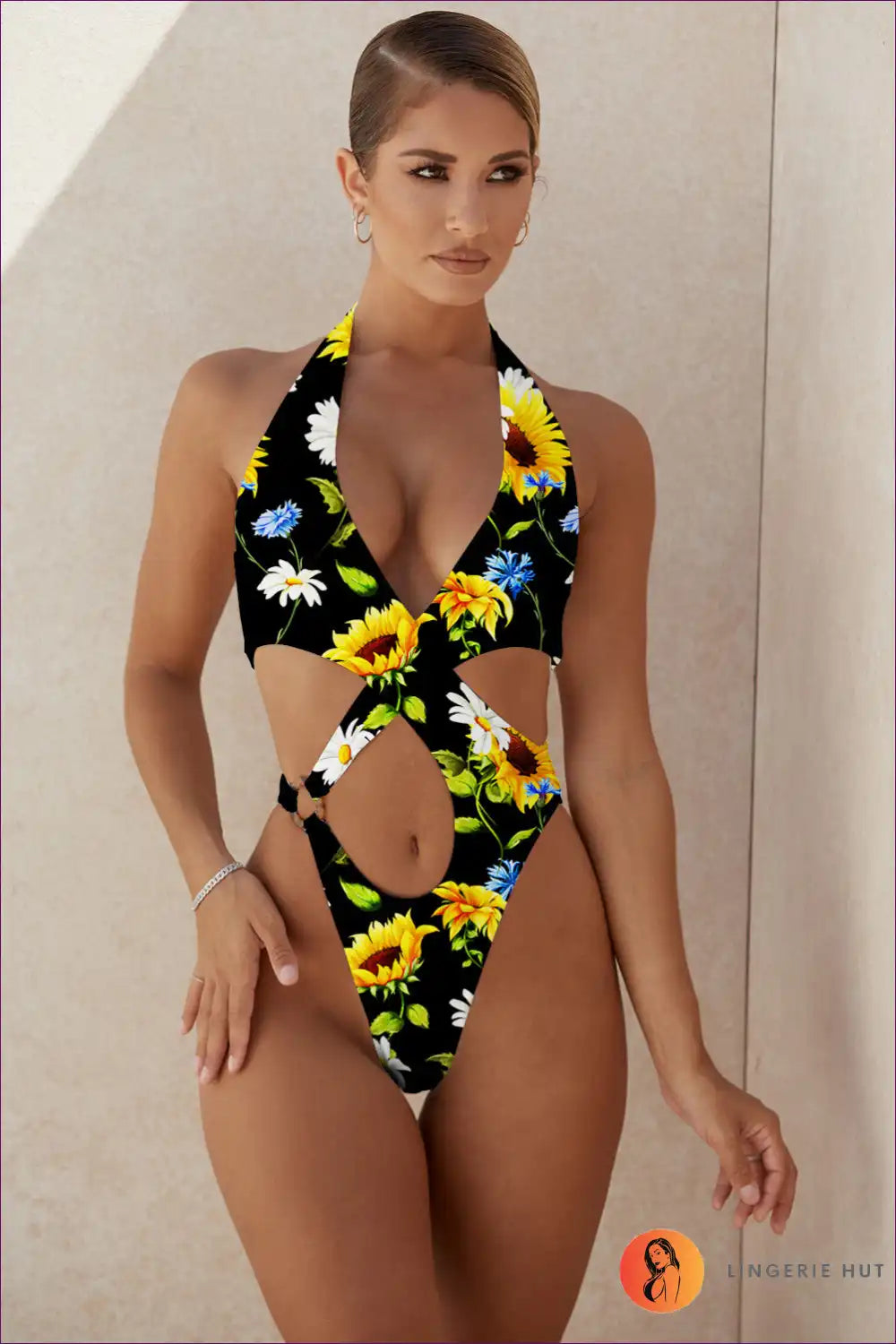 Levoire | Maillot de bain à bretelles détachables à motif - Attrayant & Charme Floral6