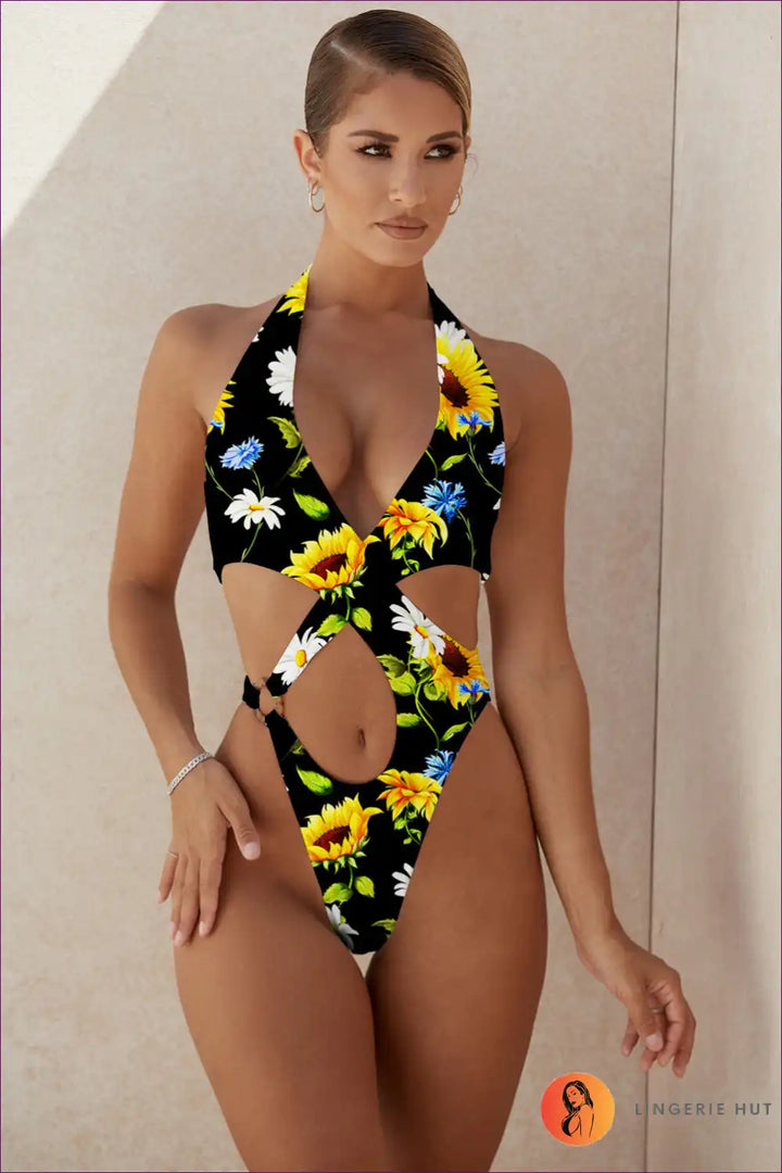Levoire | Maillot de bain à bretelles détachables à motif - Attrayant & Charme Floral6
