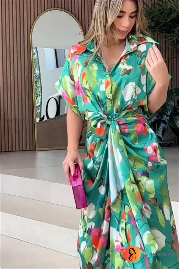 Levoire | Robe Maxi Élégante à Motifs - Éclats d'Été