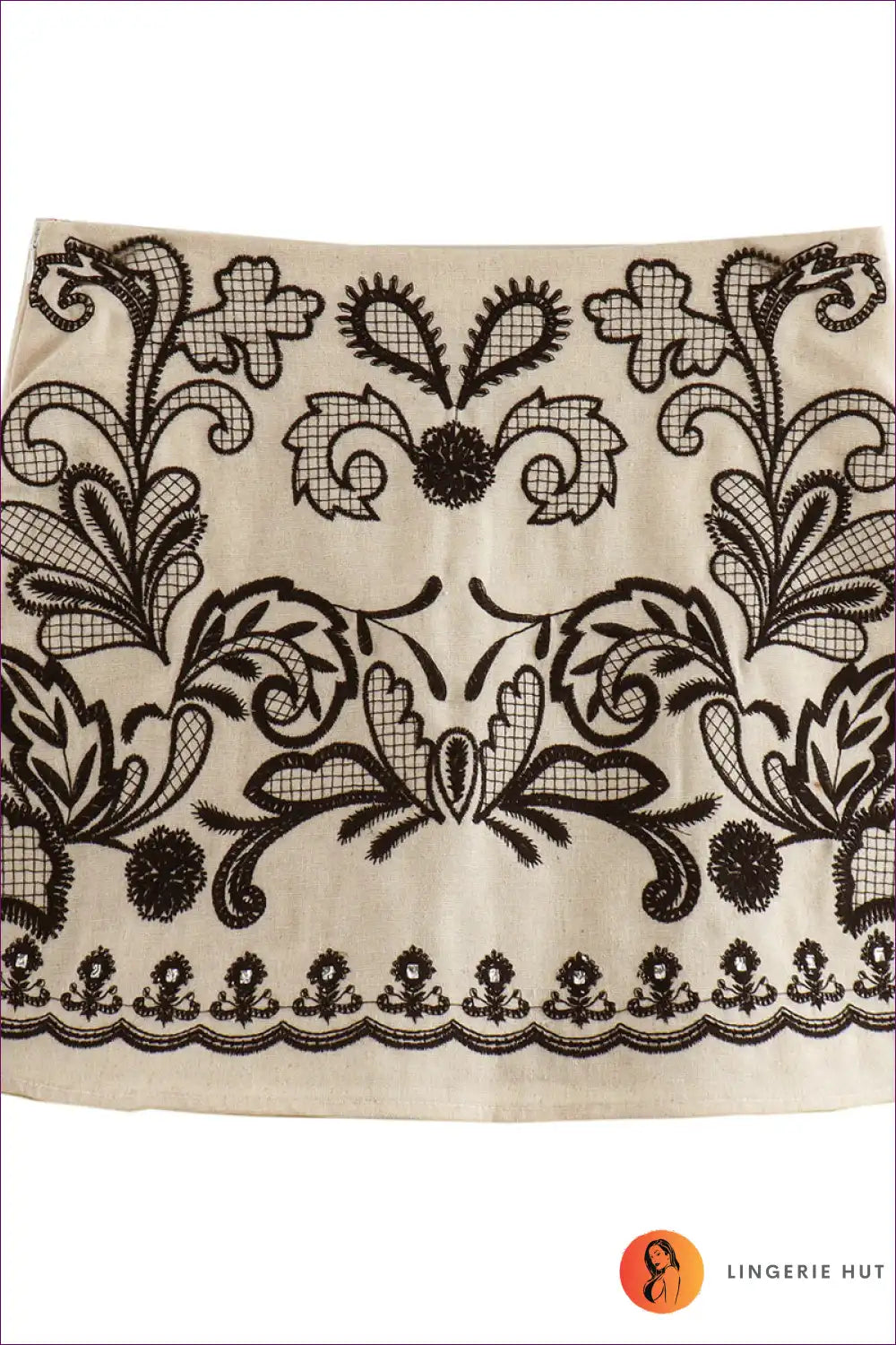 Levoire | Ensemble Top Court Brodé Floral & Jupe - Kesätaika Jupe multicolore