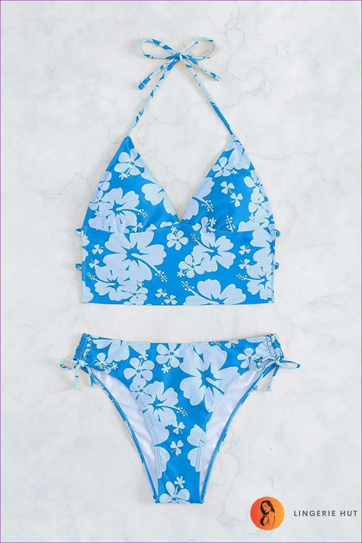 Levoire | Ensemble de Bikini Floral Fantasy - Boho Lomavibat Bleu