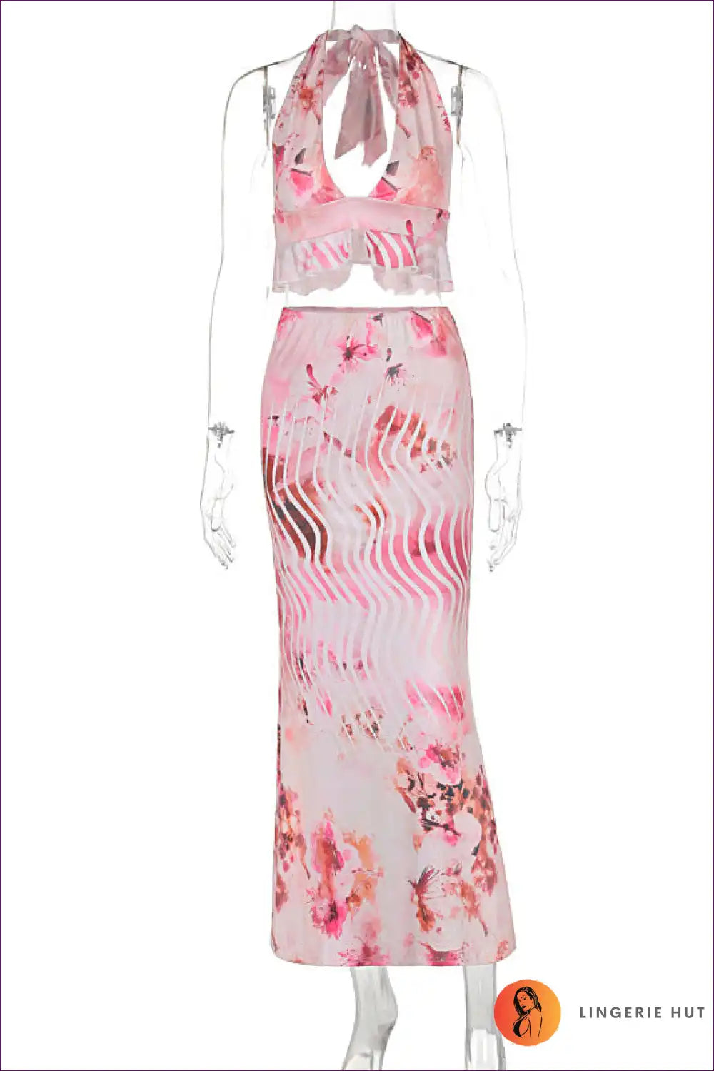 Levoire | Ensemble Co-Ord à dos nu à motifs floraux - Inseltraum Moni