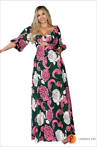Levoire | Robe maxi imprimée fleurie - Élégance bohème