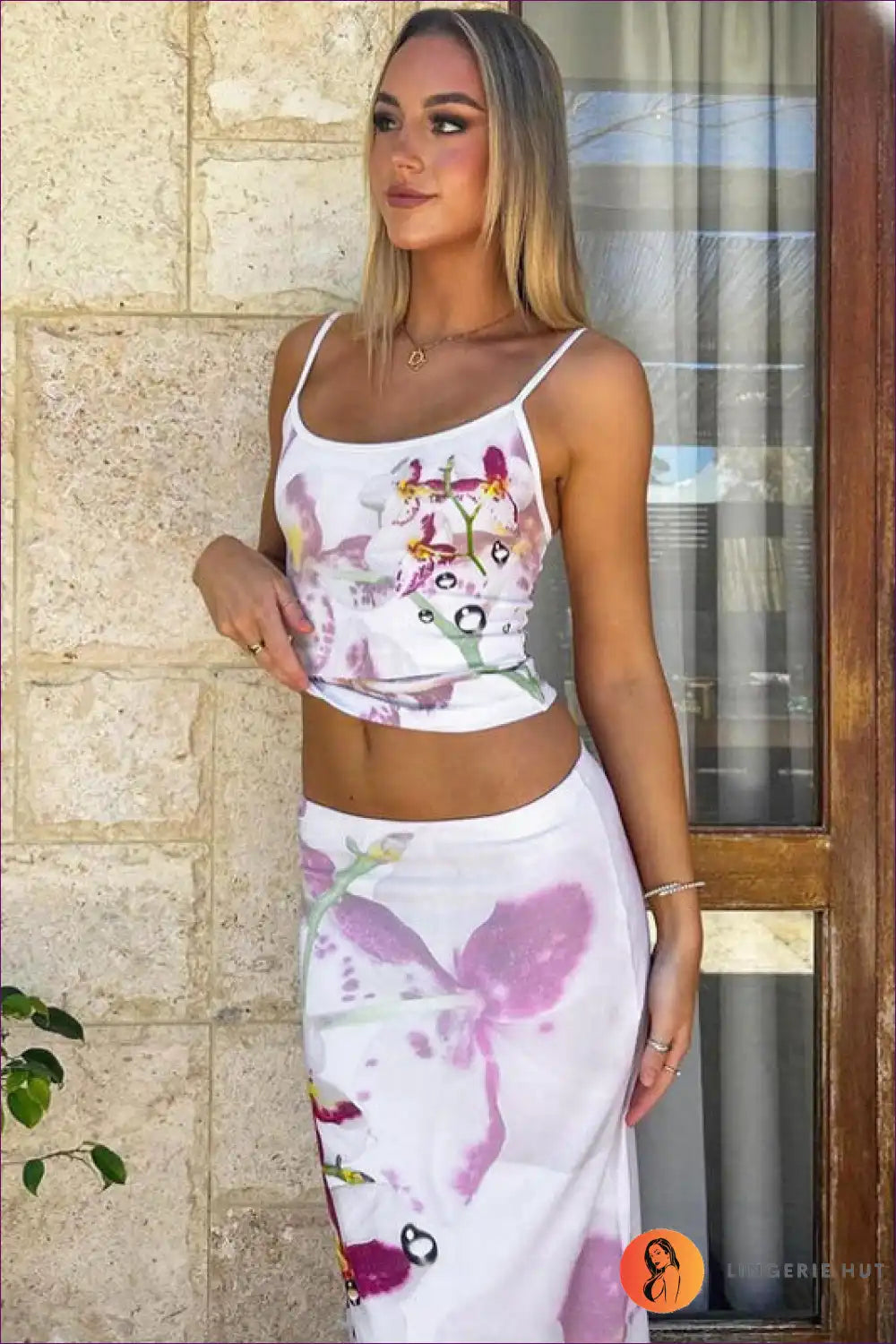 Levoire | Ensemble Co-Ord Impression Aquarelle Florale - Glamour Été Sans Effort
