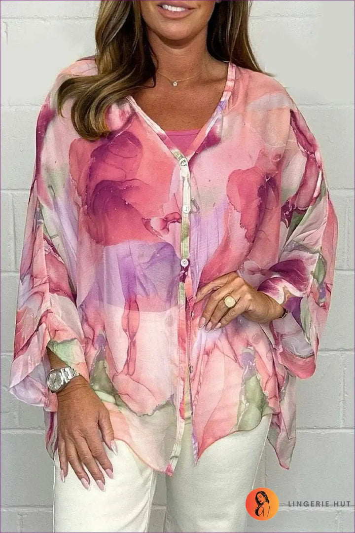 Levoire | Pulli aquarelle fluide – Élégance aérienne en douces couleurs pastel Rosa
