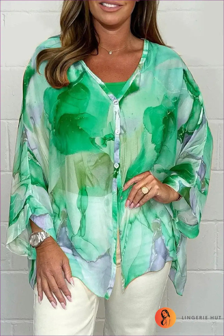 Levoire | Pulli aquarelle fluide – Élégance aérienne en douces couleurs pastel Vert